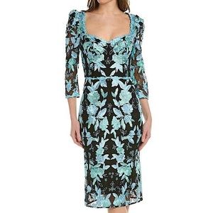 NWT Marchesa Note Cutout EmbroideredTulle Dress